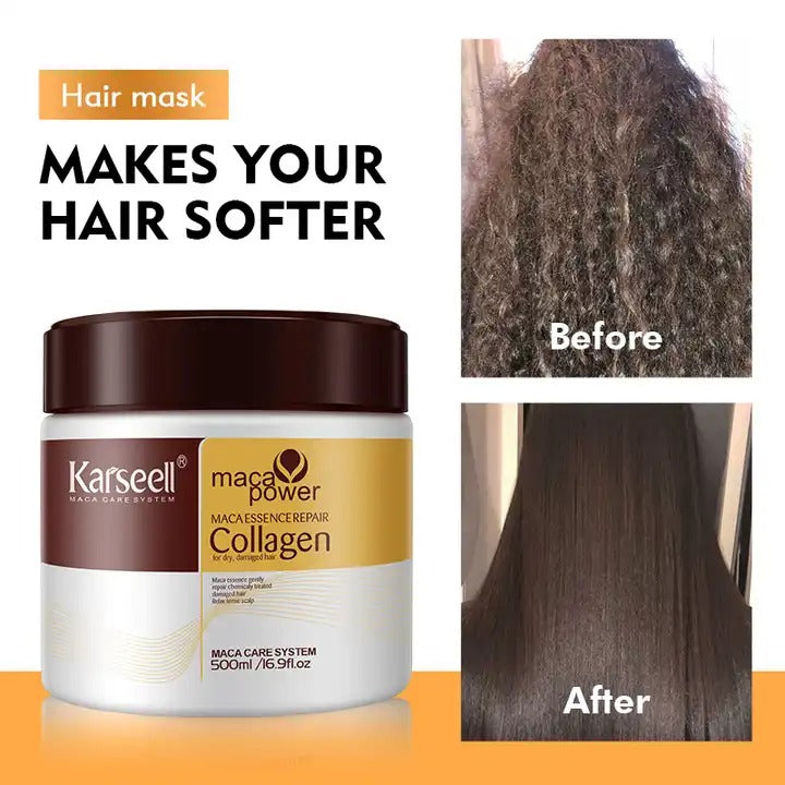 Karseell Collagen Hair Mask For Dry Damaged & All Hair Types - 500ml Jar