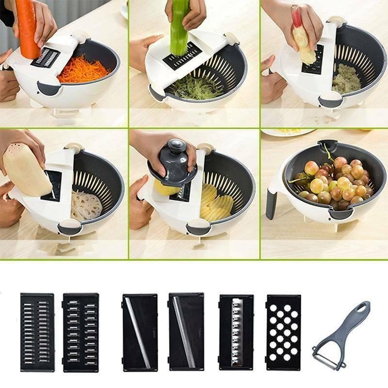 9 in 1 Vegetable Peeler With Drain Basket