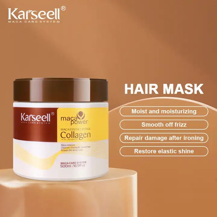 Karseell Collagen Hair Mask For Dry Damaged & All Hair Types - 500ml Jar